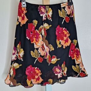 I.N. Studio Petite Floral Slip Skirt VTG